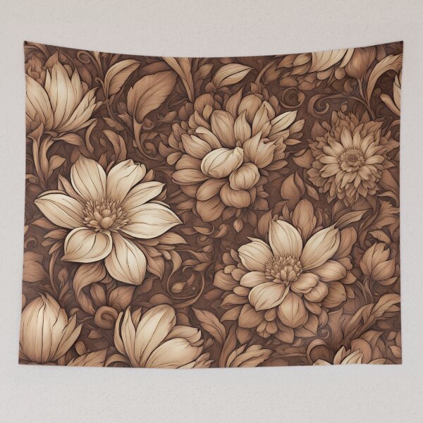 Item preview, Brown Flower Design designed and sold by SeamCraft.