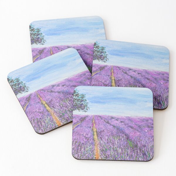 Item preview, purple lavender field and a lone tree oil painting hand painted  designed and sold by SelenePaintings .