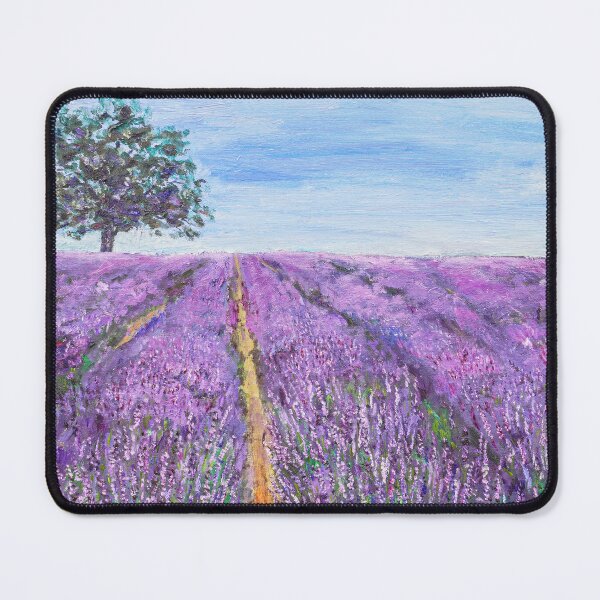 Item preview, purple lavender field and a lone tree oil painting hand painted designed and sold by ColorandColor.