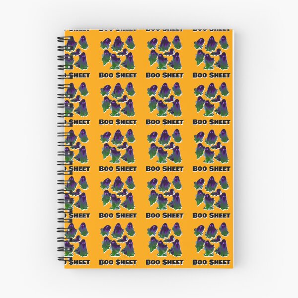 Item preview, Boo Sheet Black Ghosts Purple and Green Highlights Funny Halloween Shirt and Laptop Sticker Design by Zeesdesign on Redbubble designed and sold by ZEESDESIGN.
