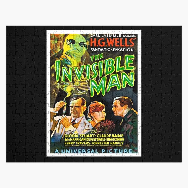 The Invisible Man Comic Book Cover Jigsaw Puzzle
