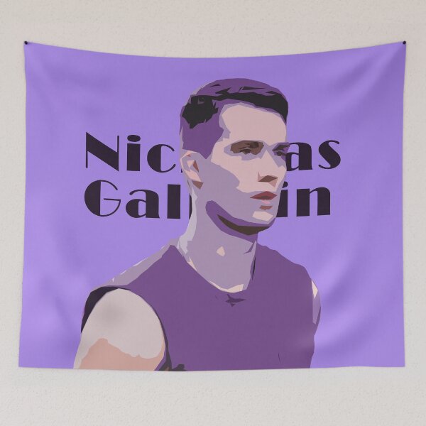 Item preview, Nicholas Galitzine Purple Illustration designed and sold by ABHI-ART.