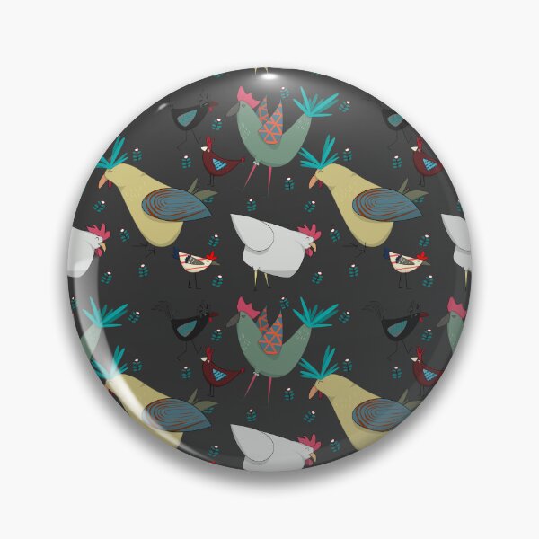 Item preview, Cute chicken with flowers seamless pattern with asphalt background - Gifts for chicken lovers designed and sold by ChiknEmporium.