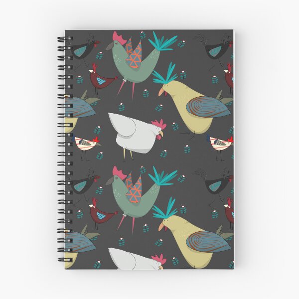 Item preview, Cute chicken with flowers seamless pattern with asphalt background - Gifts for chicken lovers designed and sold by ChiknEmporium.