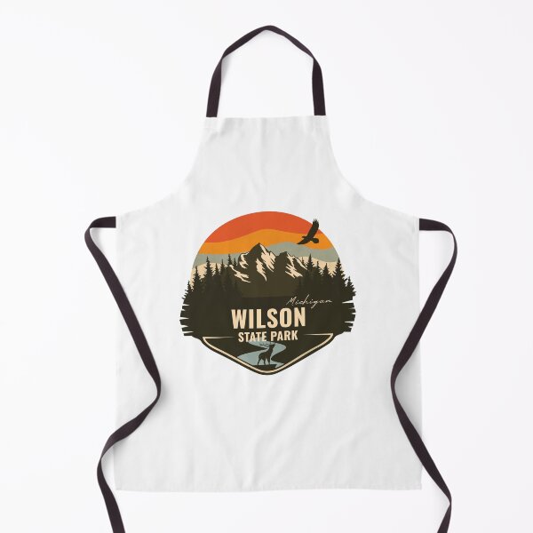 Item preview, Wilson State Park Michigan - MI Retro Mountain Badge designed and sold by mountainfad.