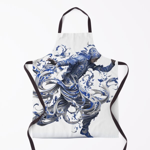 Item preview, Blue And White Abstract Digital Art Man Dancing designed and sold by PioneerX1.