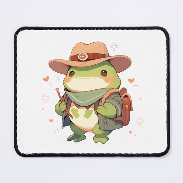 Item preview, Cute Kawaii Frog Cowboy in Pastel Colors designed and sold by CozyKawaiiArt.
