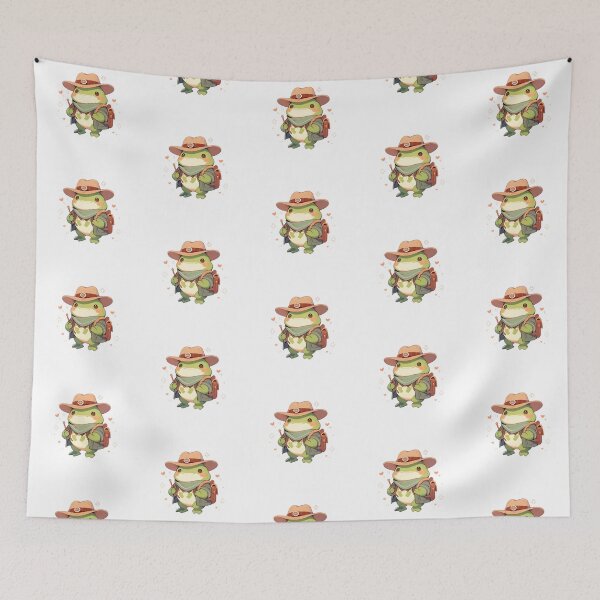 Item preview, Cute Kawaii Frog Cowboy in Pastel Colors designed and sold by CozyKawaiiArt.