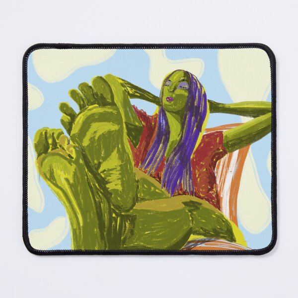 Item preview, Woman relaxing with feet up, holiday chilling, hand drawn designed and sold by Lilly-Rune.