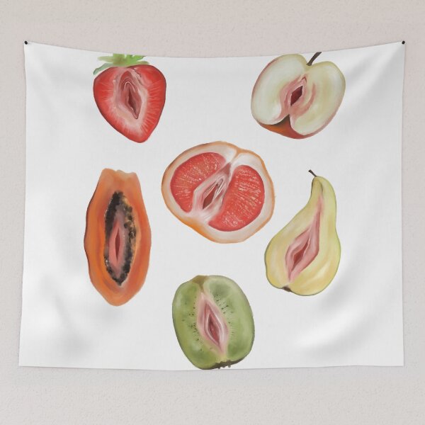 Item preview, Sliced Feminine Fruit. fruity gift ideas, feminine gift idea, Fruity Art Print, Fruity wall decor, Summer Refresh, Signed Art Print designed and sold by artsyaman1.
