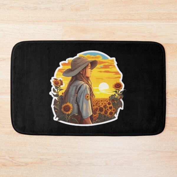 Item preview, Young Girl Watching Sunset over Sunflower Field designed and sold by Ridiculam Toga.
