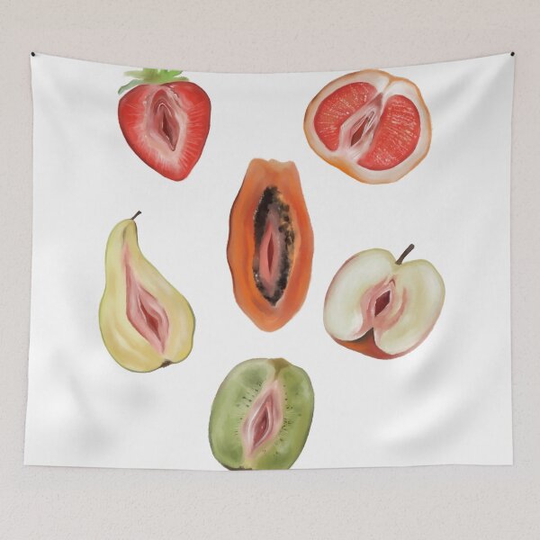 Item preview, Sliced Feminine Fruit. fruity gift ideas, feminine gift idea, Fruity Art Print, Fruity wall decor, Summer Refresh, Signed Art Print designed and sold by artsyaman1.