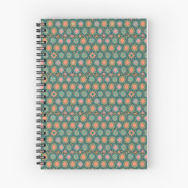 Item preview, Boho Floral Pattern in orange, pink and teal designed and sold by Levana-Jane.
