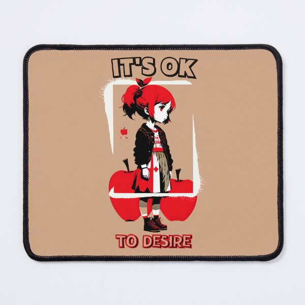 Item preview, It's ok to desire Kawaii girl with apples by CallisC Arts ⭐⭐⭐⭐⭐ designed and sold by CallisC-Arts.