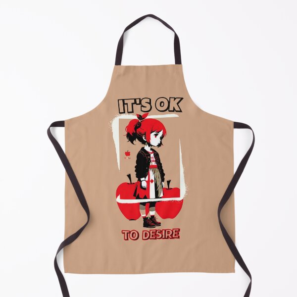 Item preview, It's ok to desire Kawaii girl with apples by CallisC Arts ⭐⭐⭐⭐⭐ designed and sold by CallisC-Arts.