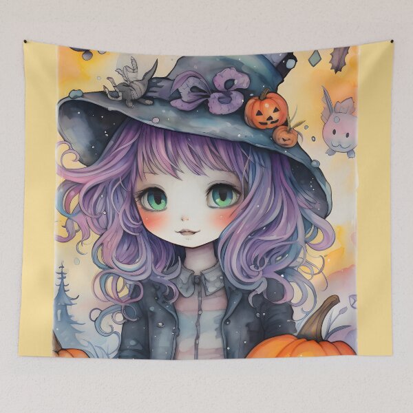 Item preview, Little Witch Pastel Watercolor 2 designed and sold by Blendfactor.