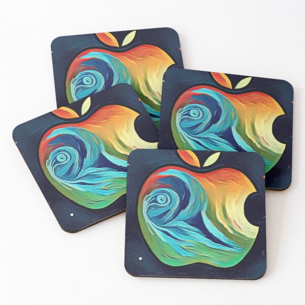 Item preview, Van Gogh style bitten apple designed and sold by Crypto-Universe.