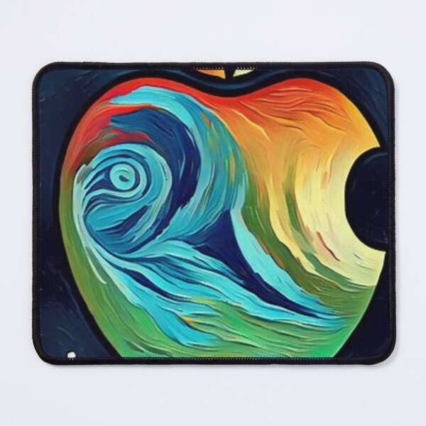 Item preview, Van Gogh style bitten apple designed and sold by Crypto-Universe.