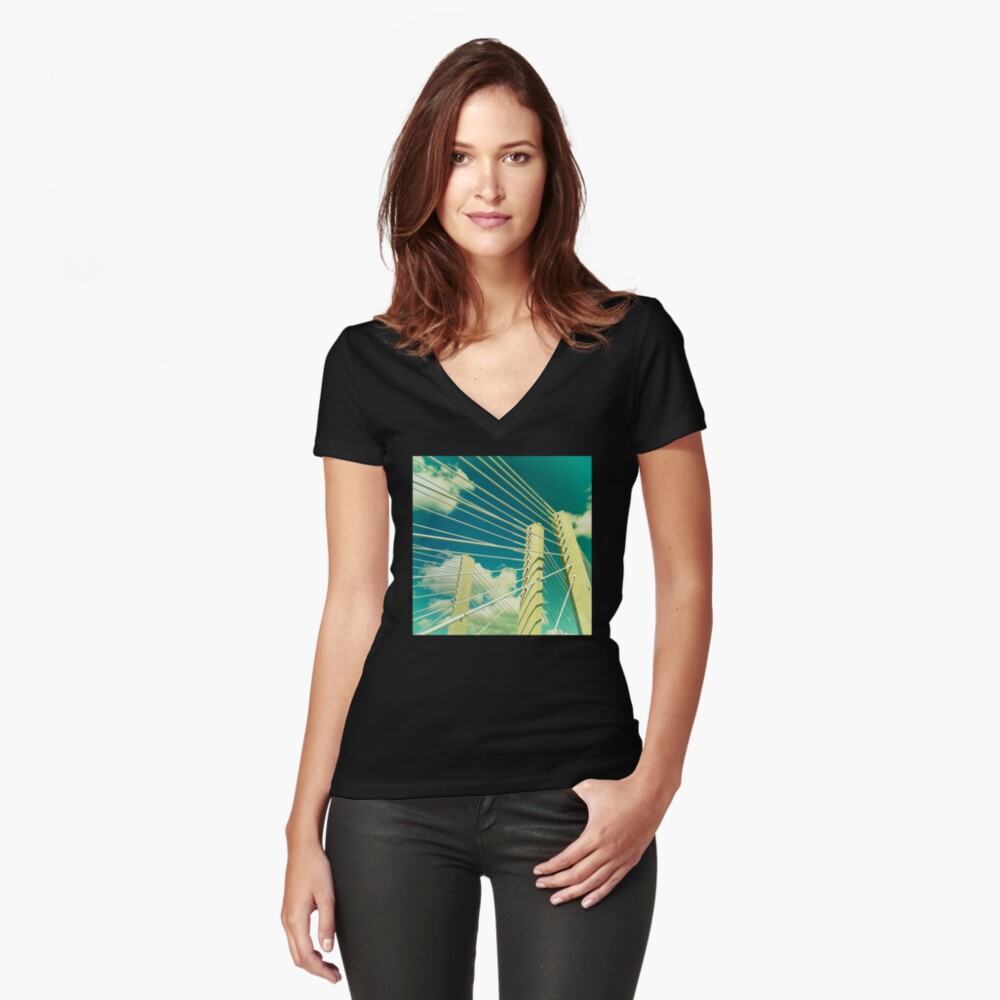 Item preview, Fitted V-Neck T-Shirt designed and sold by OneDayArt.