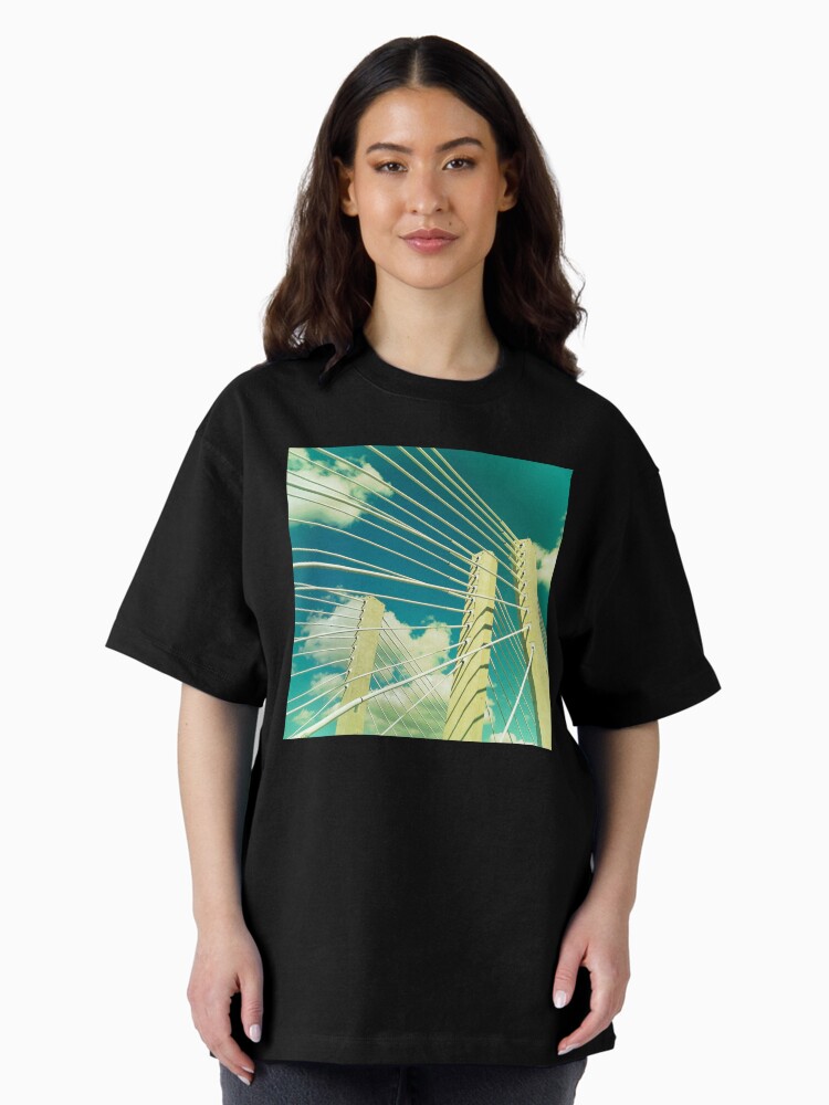 Thumbnail 2 of 7, Oversized T-Shirt, Goethals Bridge #3 designed and sold by OneDayArt.