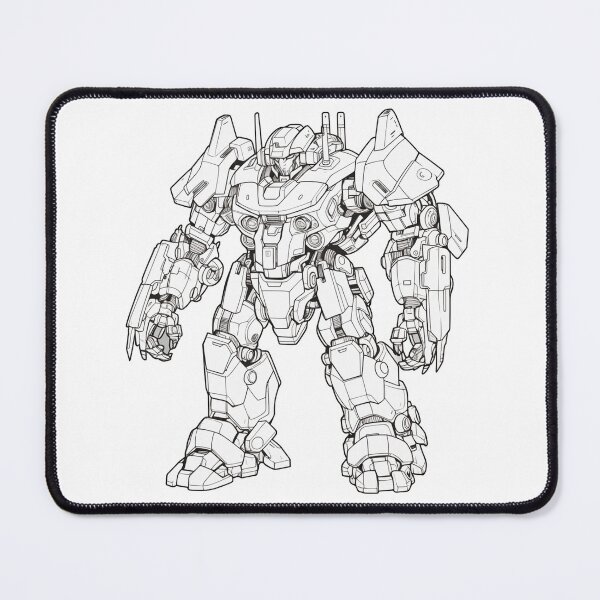 Item preview, Mech robot black and white sketch  designed and sold by TravelCamel.