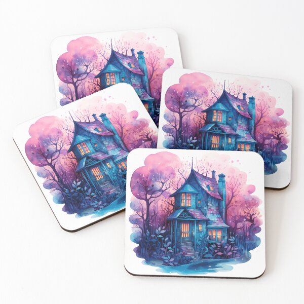 Item preview, Haunted House Watercolor designed and sold by RaineDDesigns.