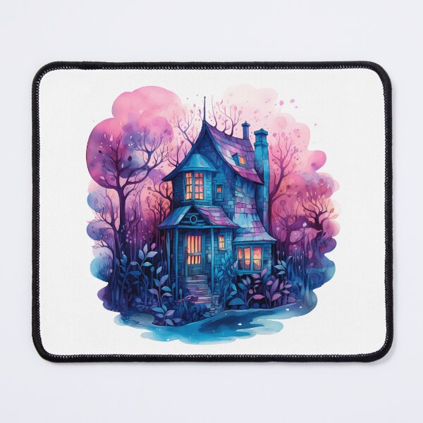 Item preview, Haunted House Watercolor designed and sold by RaineDDesigns.