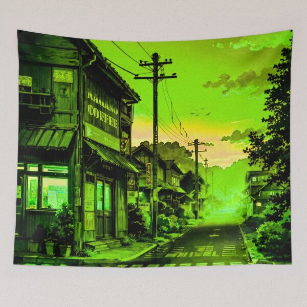 Item preview, Somewhere in Tokyo (Green) designed and sold by andeliontrends.