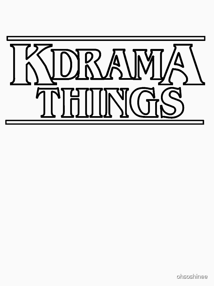 "KDRAMA THINGS" - Stranger Things Inspired Logo (BLACK VER.) by ohsoshinee