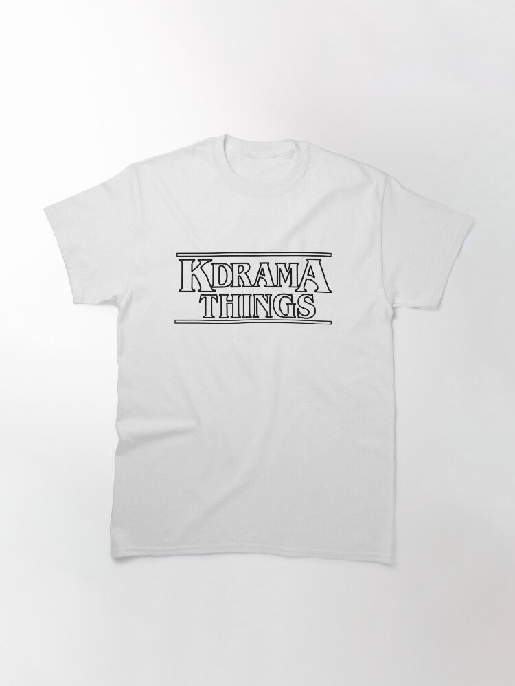 Alternate view of "KDRAMA THINGS" - Stranger Things Inspired Logo (BLACK VER.) Classic T-Shirt