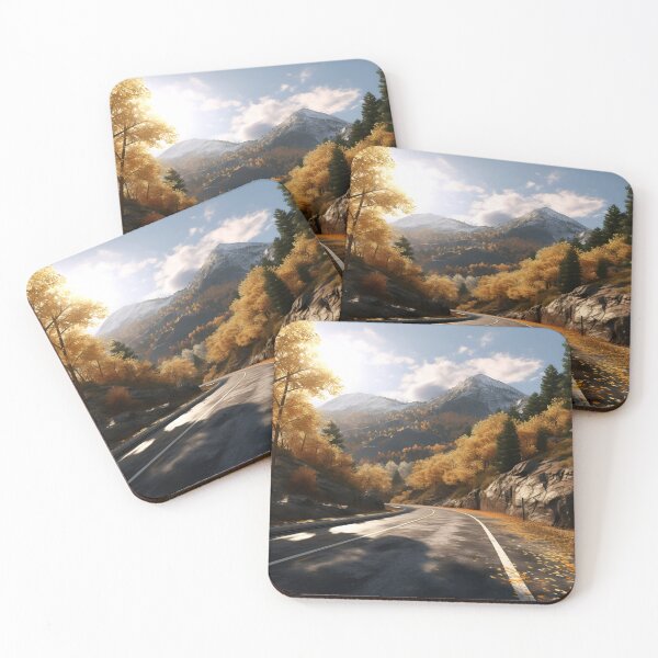 Item preview, stunning fall country mountain road print designed and sold by dcrc.