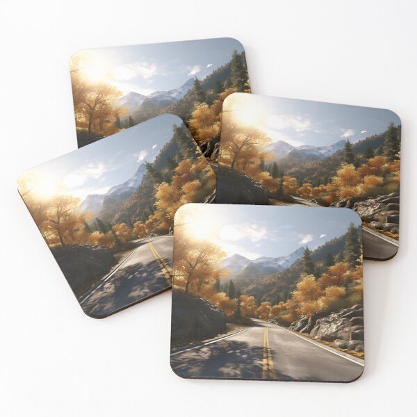 Item preview, stunning fall country mountain road print designed and sold by dcrc.