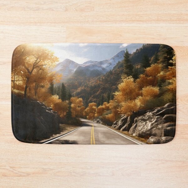 Item preview, stunning fall country mountain road print designed and sold by dcrc.