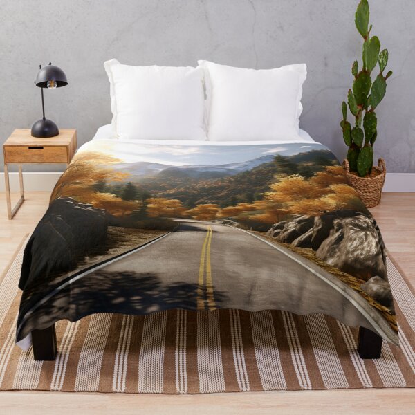 Item preview, stunning fall country mountain road print designed and sold by dcrc.