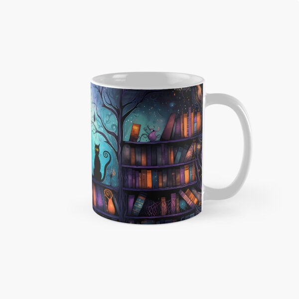 Item preview, Halloween Library with Black Cat designed and sold by RaineDDesigns.