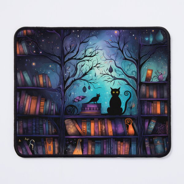 Item preview, Halloween Library with Black Cat designed and sold by RaineDDesigns.