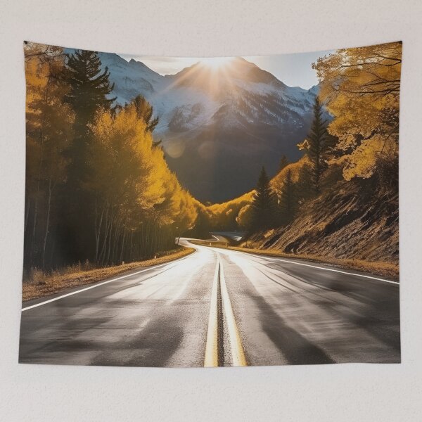 Item preview, stunning fall country mountain road print designed and sold by dcrc.