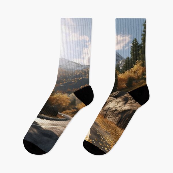 Item preview, stunning fall country mountain road print designed and sold by dcrc.
