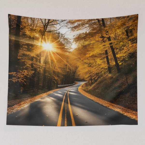 Item preview, stunning fall country road print designed and sold by dcrc.