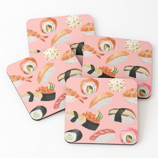 Item preview, Sushi Delight: Irresistible Food Pattern designed and sold by sirikanya-mei.