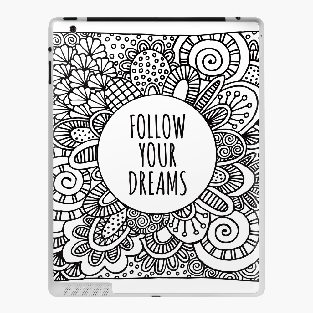 Follow your dreams doodle art Spiral Notebook for Sale by Glynnis Owen