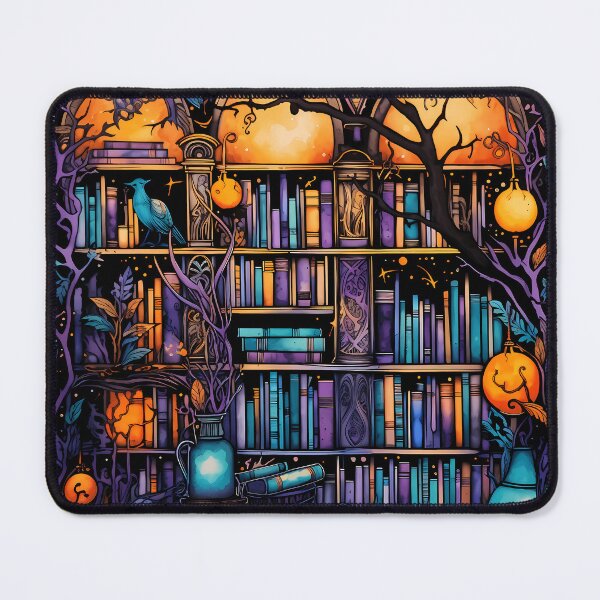 Item preview, Spooky Overgrown Library designed and sold by RaineDDesigns.