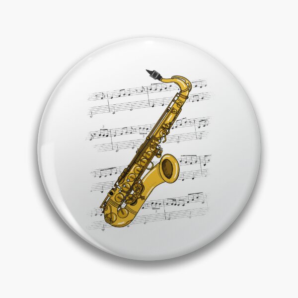 Artikelvorschau, Saxophon-Notation, Saxophonist, Jazzmusiker (Farbe) entworfen und verkauft von doodlerob.