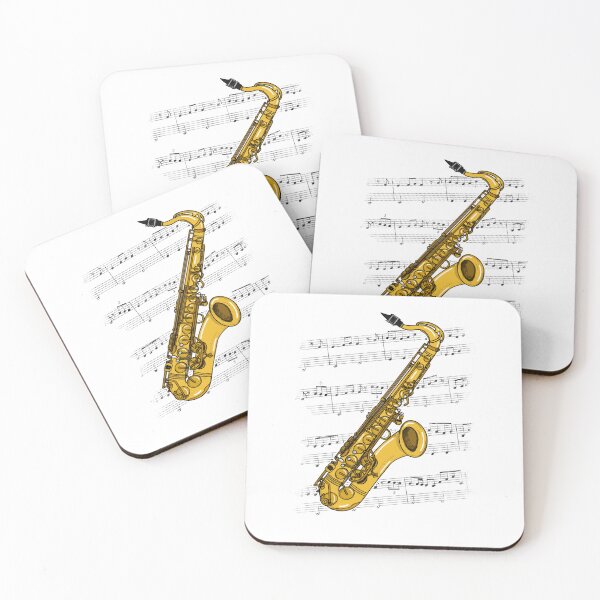 Artikelvorschau, Saxophon-Notation, Saxophonist, Jazzmusiker (Farbe) entworfen und verkauft von doodlerob.