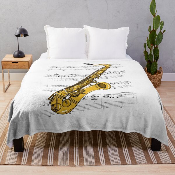 Artikelvorschau, Saxophon-Notation, Saxophonist, Jazzmusiker (Farbe) entworfen und verkauft von doodlerob.