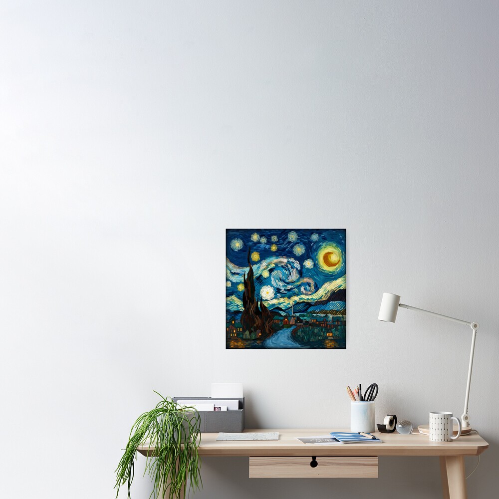 Simple pixel art of a starry night, 32x32