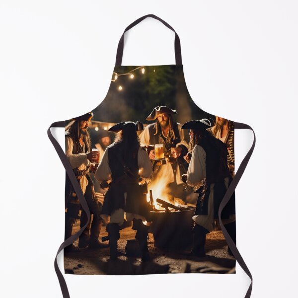 Item preview, A crew of pirates secretly gather around a campfire planning dastardly deeds and skulduggery! designed and sold by Zen-Hues.