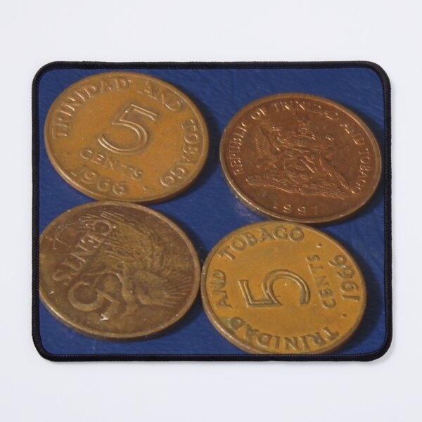 Item preview, Five Cent coins from  Trinidad and Tobago  designed and sold by coinsxcrochet.