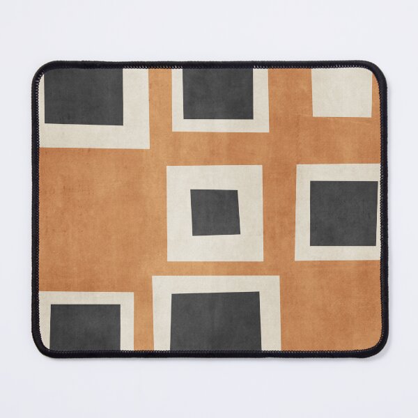Item preview, Abstract Wobbly Squares Black Orange designed and sold by FAROSSTUDIO.