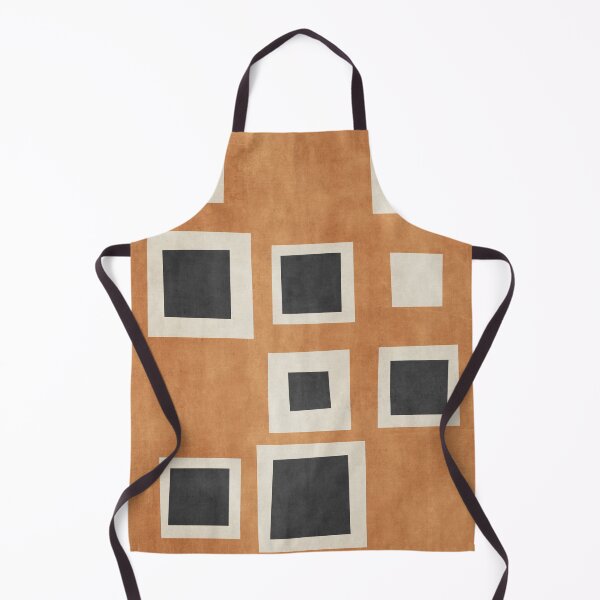 Item preview, Abstract Wobbly Squares Black Orange designed and sold by FAROSSTUDIO.